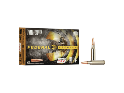 Federal Barnes TSX Centerfire Rifle Cartridges, 7mm-08 Remington, 20