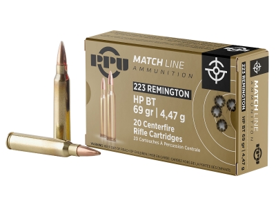 PPU Match 223Rem Hollow Point Boat Tail, .223 Remington, 20