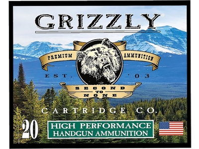 Grizzly 10mmAuto 165gr Jacketed Hollow Point, 10mm Auto, 20
