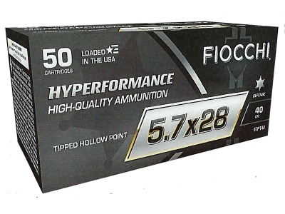 Fiocchi Hyperformance 5.7x28mm Tipped Hollow Point, 50