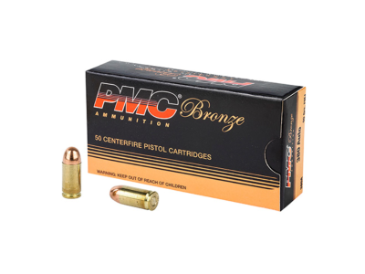 PMC Bronze Centerfire Handgun Cartridges, Brass, .380 ACP, 50