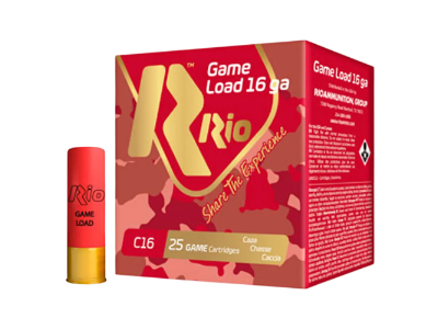 Rio Ammunition Game Load Shotshell Loads, 16 Gauge, 25