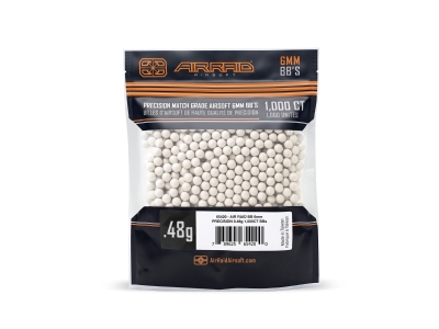 Air Raid 0.48g 6mm Precision Airsoft BBs  1,000ct, White, 1000