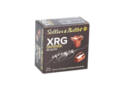 Sellier & Bellot XRG Defense Handgun Cartridges, .45 ACP, 25