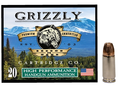 Grizzly 9mm Luger 115gr Jacketed Hollow Point, 20