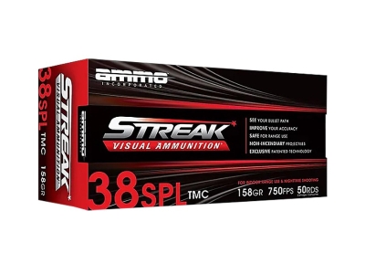 Ammo Streak Visual 38 Special 158gr, Red, .38 Special, 50