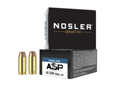 Nosler Assured Stopping Power (ASP) Handgun Cartridges, .40 S&W, 20