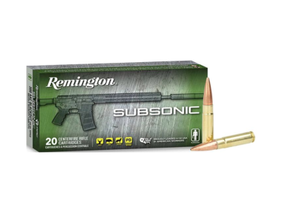Remington Subsonic Centerfire Rifle Cartridges, .300 AAC Blackout, 20