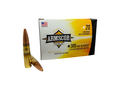 Armscor Centerfire Rifle Cartridges, .300 AAC Blackout, 20