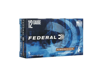 Federal Power-Shok Max Buck Shotshell Loads, 12 Gauge, 5
