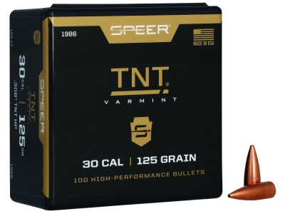 Speer TNT 30Cal 125gr Jacketed Hollow Point, 100
