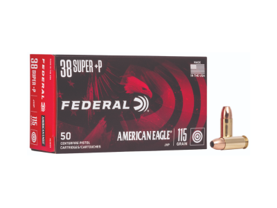 Federal American Eagle Centerfire Handgun Cartridges, .38 Super, 50
