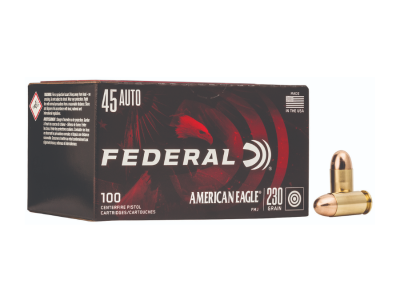 Federal American Eagle Centerfire Handgun Cartridges, .45 ACP, 100