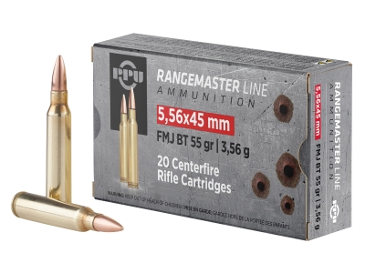 PPU Rangemaster 5.56x45mm NATO Full Metal Jacket Boat Tail, 1000