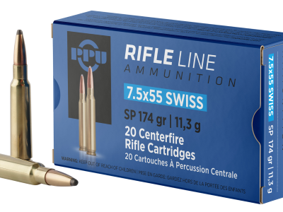 PPU 7.5x55 Swiss SP 174 Grain 20 Per Box, 7.5x55mm Swiss