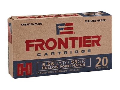 Frontier Cartridge Centerfire Rifle 5.56x45mm NATO 55gr Hollow Point Match, 20