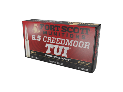Fort Scott Tumble Upon Impact (TUI) Rifle Rounds, 6.5 Creedmoor, 20