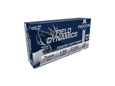 Fiocchi Field Dynamics Rifle Rounds, 7mm Remington Magnum, 20