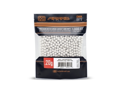 Air Raid 0.20g 6mm Precision Airsoft BBs  1,000ct, White, 1000
