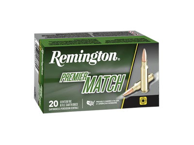 Remington Premier Match Centerfire Rifle Cartridges, .308 Winchester, 20