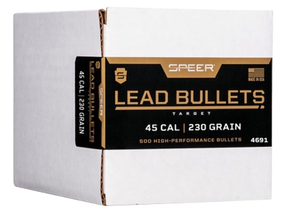 Speer Handgun 45Cal 230gr Lead Round Nose, 500