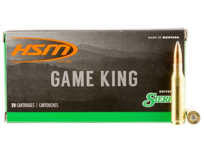 HSM Game King 7mm-08 Rem 160 gr Sierra GameKing Spitzer Boat Tail, 7mm-08 Remington, 20