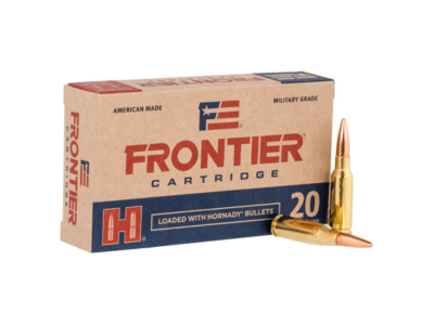 Frontier Cartridge Military Grade Centerfire Rifle Rounds, Brass, 6.5mm Grendel, 20