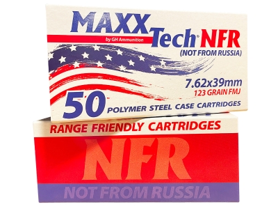 MaxxTech NFR 7.62x39mm 123gr Full Metal Jacket, 50
