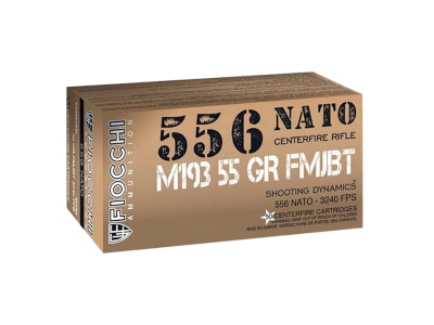 Fiocchi Shooting Dynamics, Full Metal Jacket Boat Tail, 5.56x45mm NATO, 50