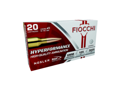 Fiocchi Hyperformance Rifle Rounds, 6mm Creedmoor, 20
