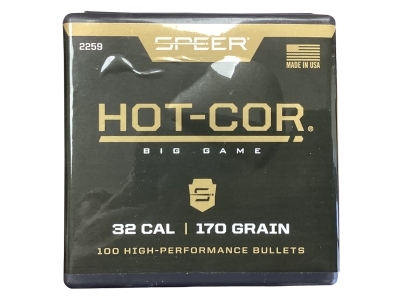 Speer Hot-Cor 32Cal 170gr Soft Point Flat Nose, 100