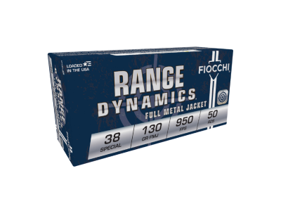 Fiocchi Range Dynamics Handgun Rounds, .38 Special, 50