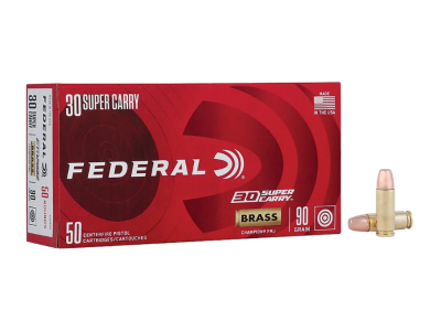 Federal Champion Training Centerfire Handgun Cartridges, .30 Super Carry, 50