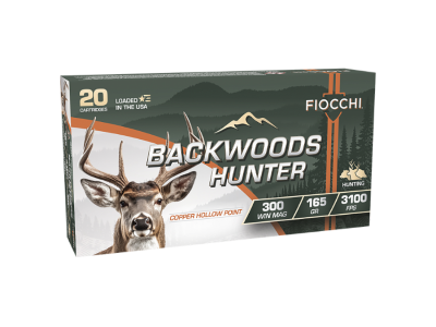 Fiocchi Backwoods Hunter Rifle Rounds, .300 Winchester Magnum, 20