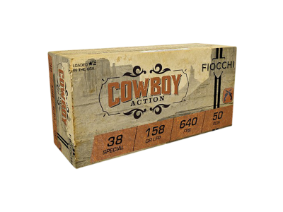 Fiocchi Cowboy Action Centerfire Handgun Rounds, .38 Special, 50