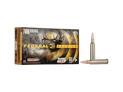 Federal Barnes TSX Centerfire Rifle Cartridges, 7mm Remington Magnum, 20