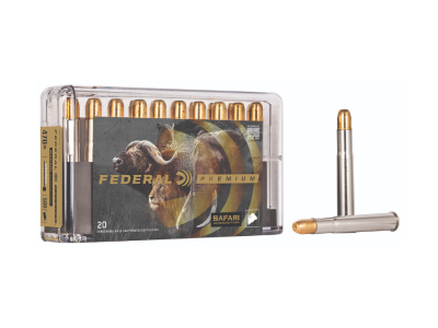 Federal Safari Trophy Bonded Sledgehammer Firearm Ammunition Rifle Rounds, .470 Nitro Express, 20