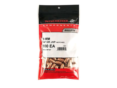 Winchester Centerfire Handgun Reloading 9mm Jacketed Hollow Point , 500