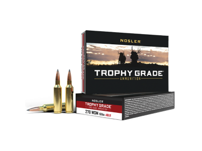 Nosler Trophy Grade Long-Range Rifle Rounds, .270 Winchester Short Magnum, 20