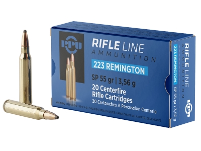 PPU Standard Rifle 223Rem Soft Point, .223 Remington, 20