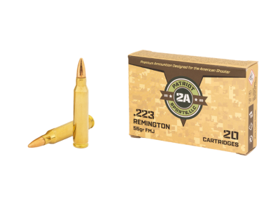 Patriot Sports Cartridge, Full Metal Jacket, .223 Remington, 20