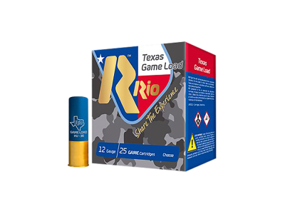 Rio Ammunition Texas Game Load High Velocity Shotshell Loads, 12 Gauge, 25