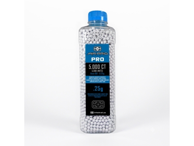 Air Raid PRO 0.25g 6mm Airsoft BBs  5,000ct, White, 5000