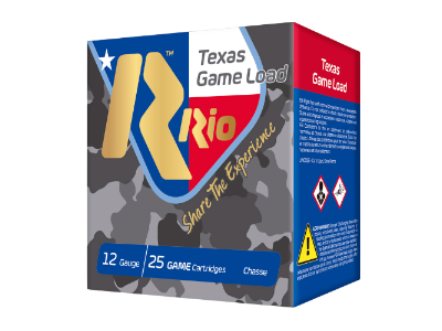 Rio Ammunition Texas Game Load High Velocity Shotshell Loads, 12 Gauge, 25