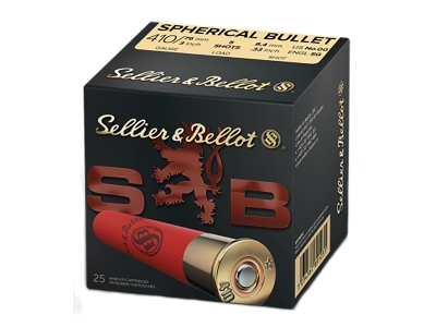 Sellier & Bellot Hunting 410Gauge 3" 5Firearm Ammunition Spherical 00Buck Shot, .410 bore, 25